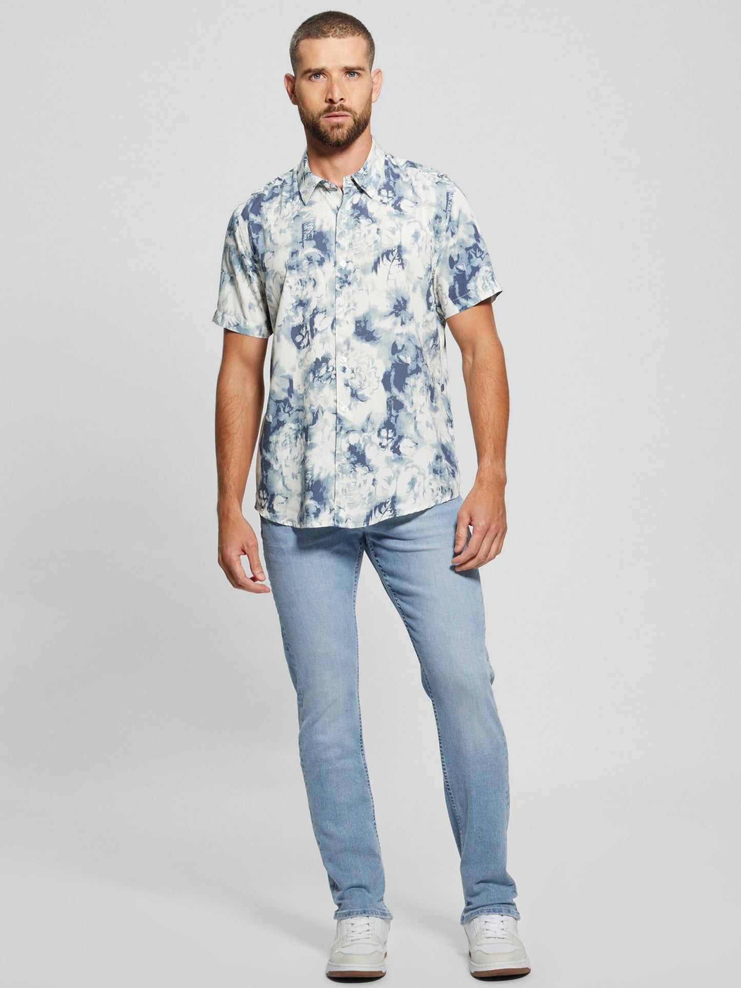 SS WAYCO SATEEN FLORAL SHIRT