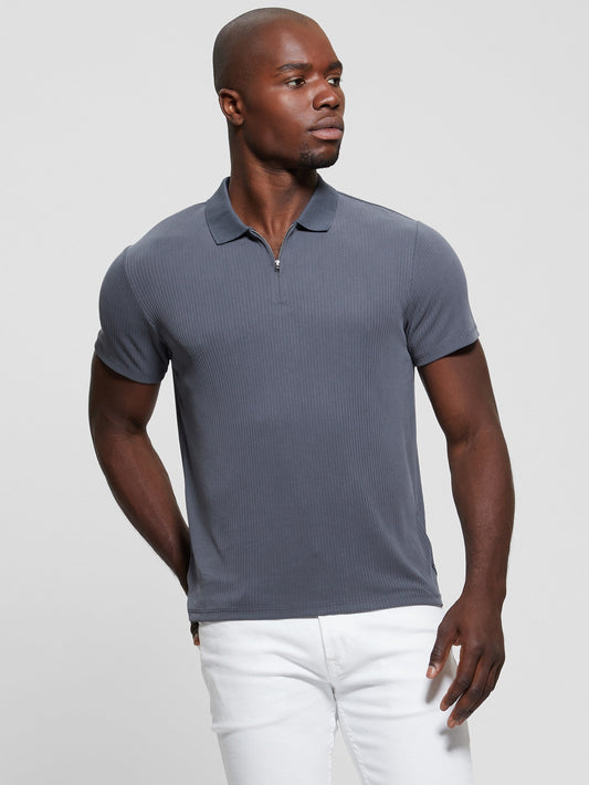 SS UNION RIB ZIP POLO