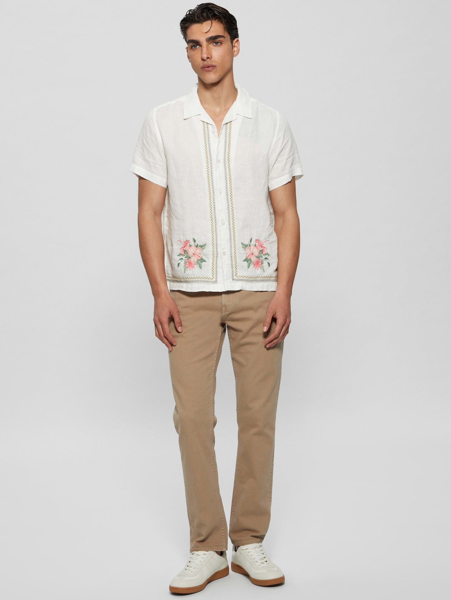 SS ISLAND LINEN EMBRO SHIRT