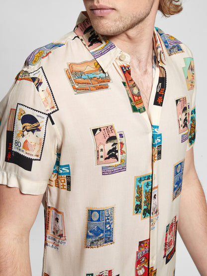 SS ECO RAYON POST CARD SHIRT