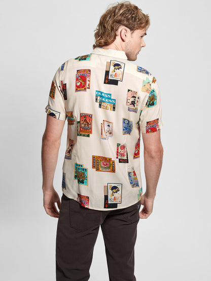 SS ECO RAYON POST CARD SHIRT