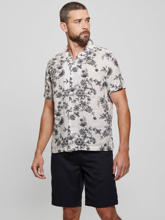 SS LINEN FREEHAND FLORAL SHIRT