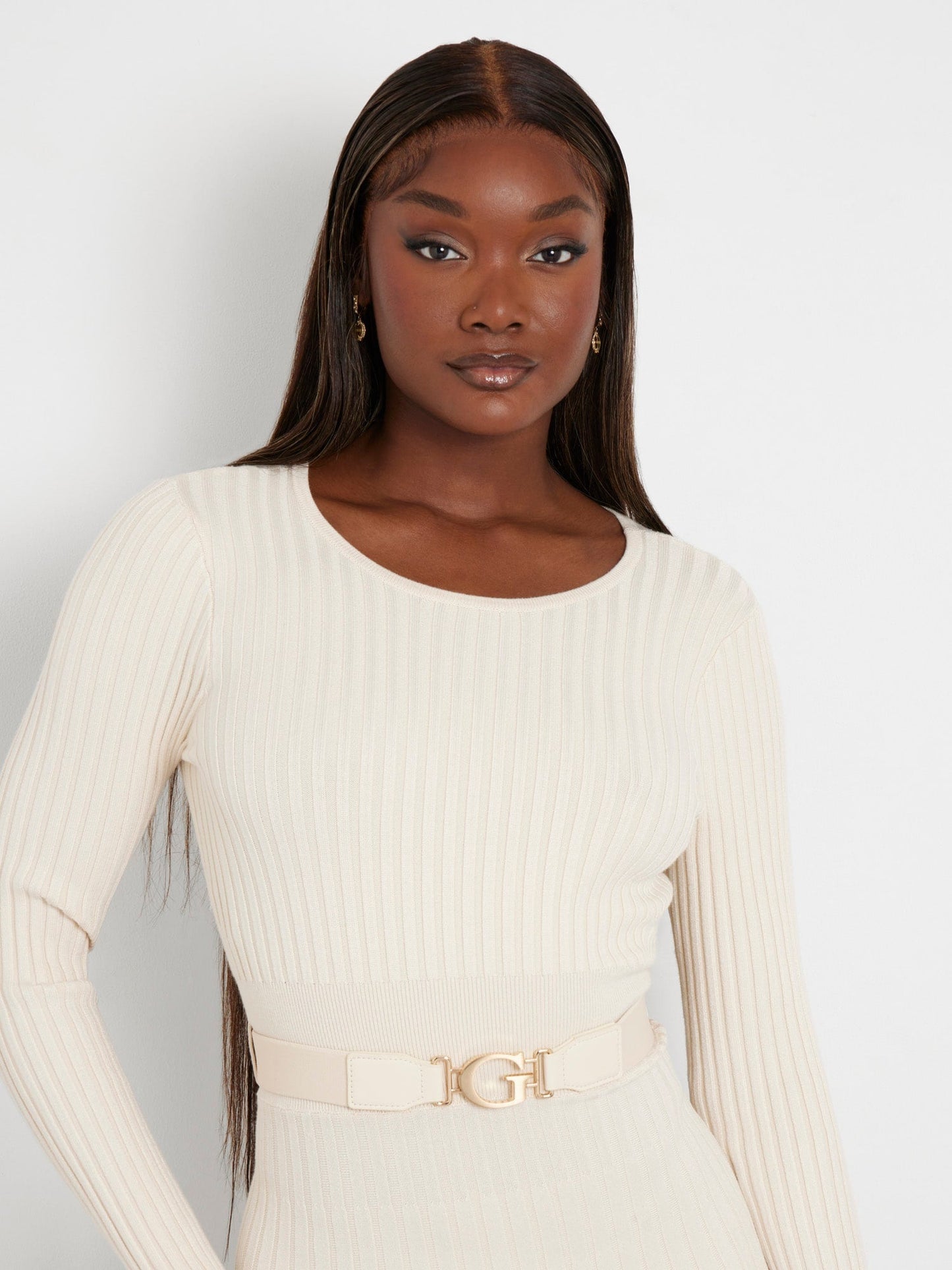 LS RIB PLEATED PAIGE SWTR DRS