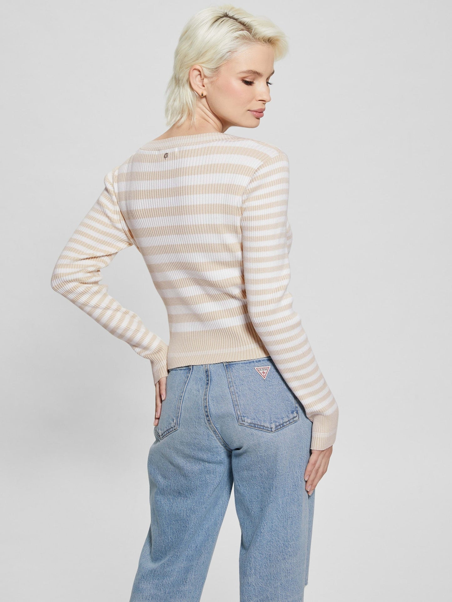 LS MIX STRIPE RIB MARTI CARDI