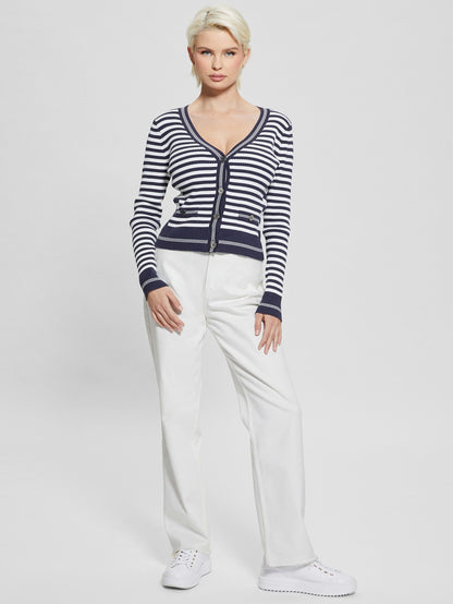 LS MIX STRIPE RIB MARTI CARDI