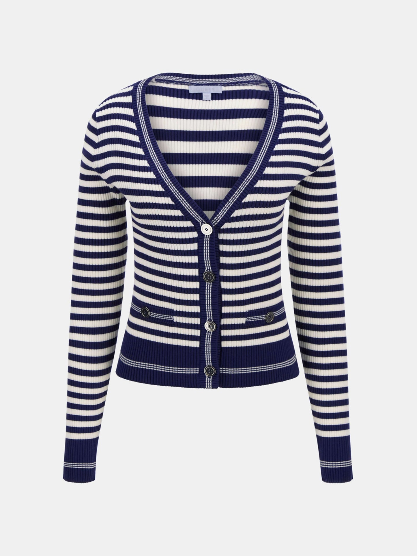 LS MIX STRIPE RIB MARTI CARDI