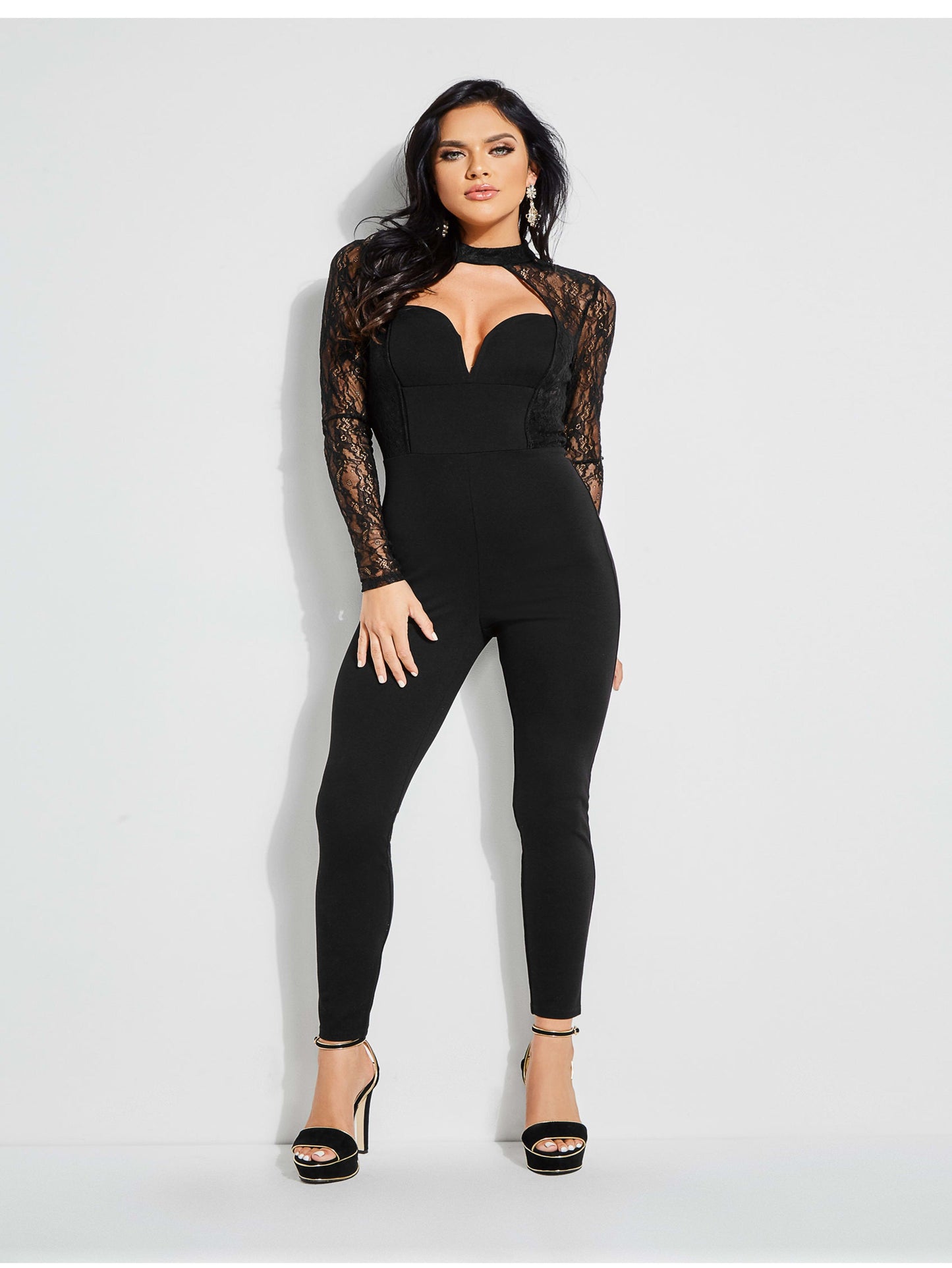 LS ANGIE LACE JUMPSUIT